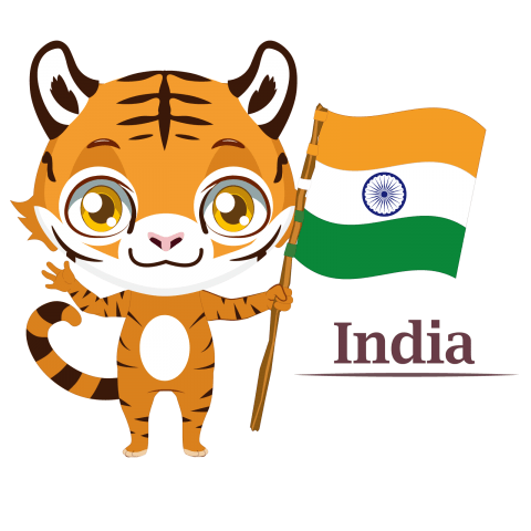 animal tiranga Indian Flag P