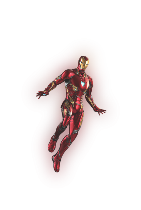 Iron Man flying 3D PNG HD
