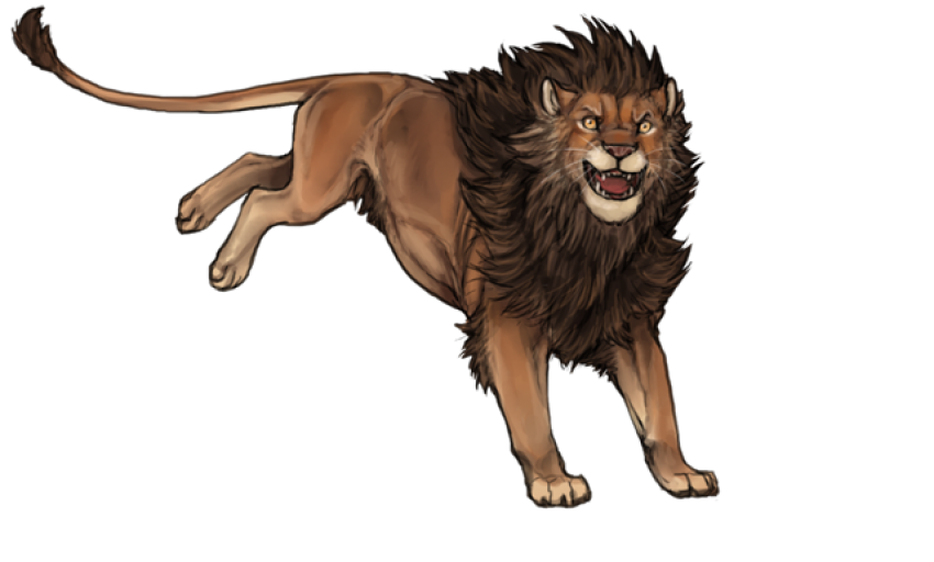 Lioness Roaring PNG HD