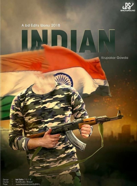 Indian army editing backgrou