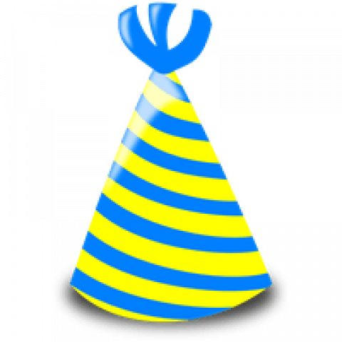 Striped Birthday Party Hat (