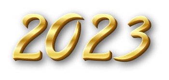 2023 Golden Color Text PNG |