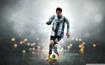 Footballer Lionel Messi Wall