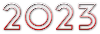 2023 Red Color Text PNG | Ha