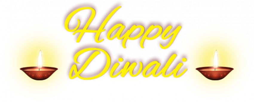 happy diwali text in png