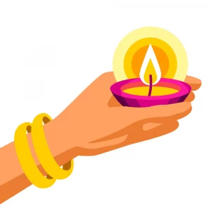 Happy Diwali Diya Wishing De