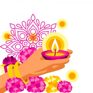 Happy Diwali Diya Wishing De