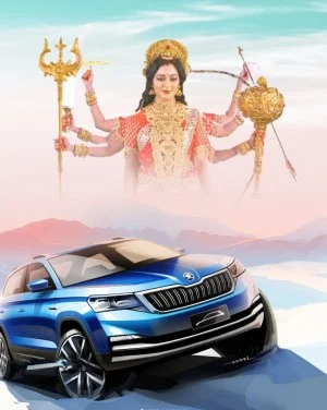 Maa Durga Car Happy Dussehra
