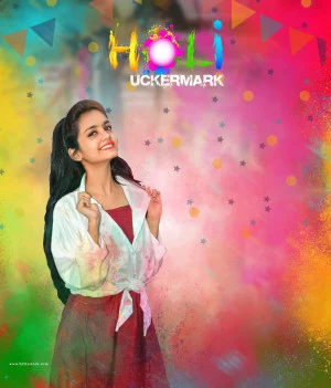Happy Holi with Girl Editing