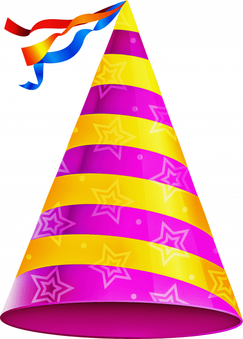 Striped Birthday Party Hat (