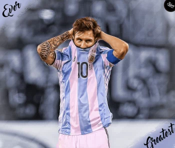 Lionel Messi Hair Style Wall