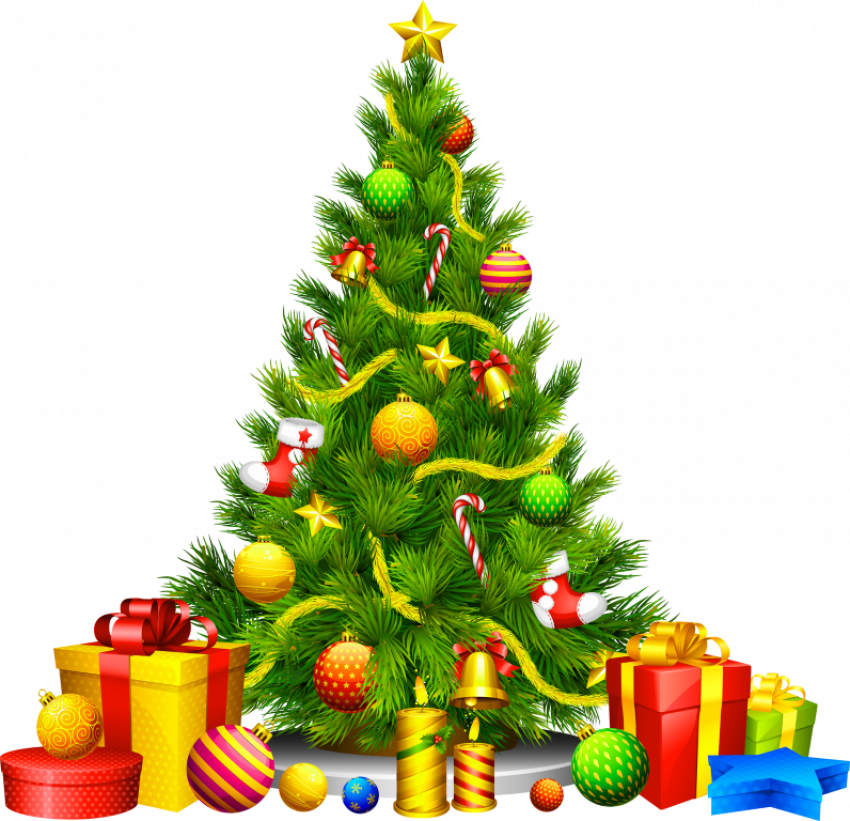 Merry Christmas Tree PNG (11