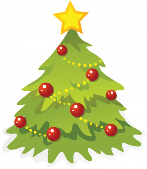 Merry Christmas Tree PNG (11