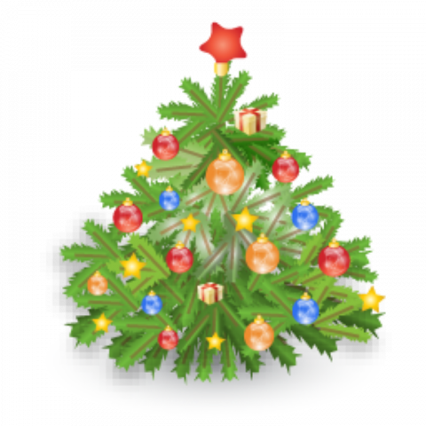 Merry Christmas Tree PNG (14
