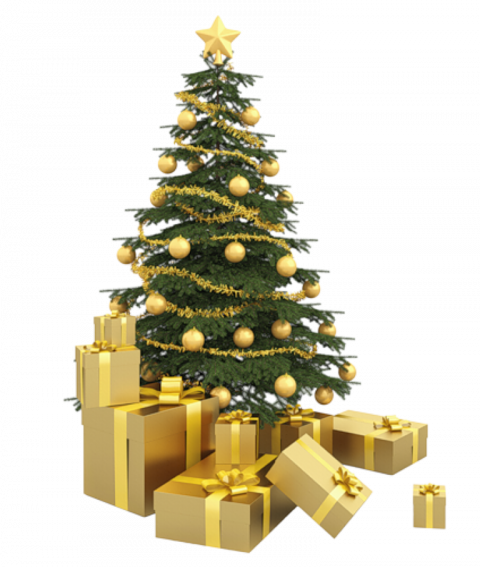 Merry Christmas Tree PNG (25