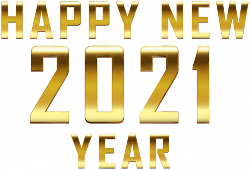 Happy new year 2021 Text PNG