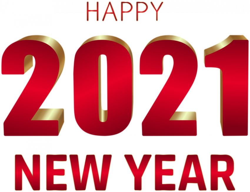 Happy new year 2021 Text PNG