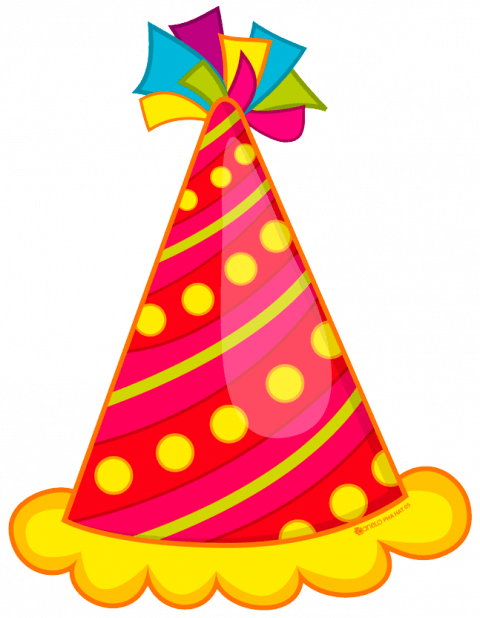 Red Striped Birthday Hat (Ca
