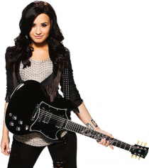 Demi Lovato with guitar Tran