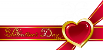 Happy valentines day ribbon