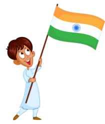 boy Indian Flag PNG Transpar