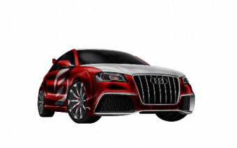 Red Audi Car PNG HD Vector I