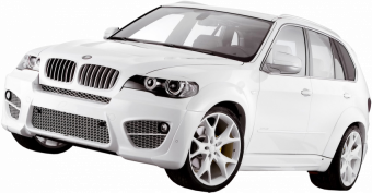 Front View White BMW Car PNG