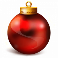 Red Balls Ornament Merry Chr