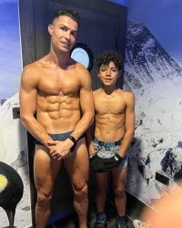 Cristiano Ronaldo with Son W