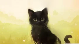 Cute Cartoon Cat Desktop Wal
