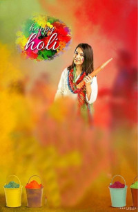Happy Holi Girl PicsArt Edit