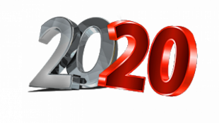 Happy New Year 2020 Text PNG