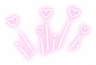 Neon Glowing Heart PNG Picsa