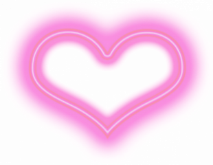 Neon Effect Heart PNG (Dil)