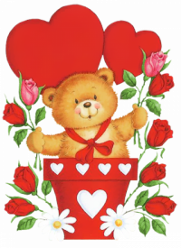 Red Teddy Bear PNG Image Ful