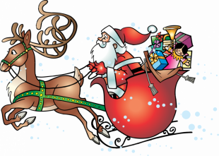 Santa Sleigh PNG - Merry Chr