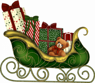 Santa Sleigh PNG - Merry Chr