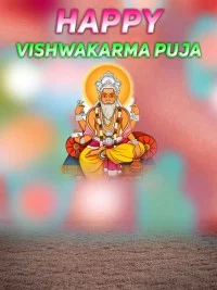 Free Vector  Hindu god vishwakarma an architect and divine engineer of  universe celebration background