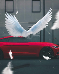 Wings With Car Picsart Backg