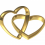 Wedding Golden Heart Ring Clipart PNG HD Couple
