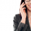 Specs Girl while on Call smiling PNG HD