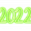 2022 Green Color Neon Effect PNG - Happy New Year Transparent Image free download Transarent