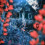 Blue reddish red colour beautiful garden CB Picsart Editing Background Full HD