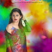 Happy Holi Editing with Girl PicsArt Background - Indian Holi Full HD