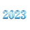 2023 Blue Color Text PNG | Happy New Year Transparent Image