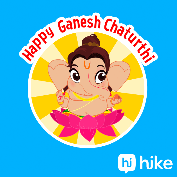 Happy Ganesh Chaturthi Wishes GIF Images Download Animated Pics 