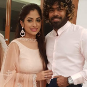 Lasith Malinga with wife hd Photos Wallpapers Images & WhatsApp DP pics