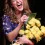 Beautiful Melissa Benoist having flowers lauhging Photo | Picture Image Wallpaper Full HD