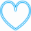 Neon Glowing Heart PNG Editing Transparent Photo