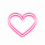 Neon Glowing Heart PNG Editing PNG Photo